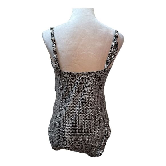 DKNY Black White Geo Print One Piece Swimsuit Size XXL - Picture 3 of 8
